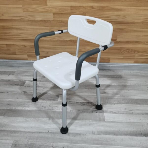 BATHROOM SHOWER CHAIR WITH BACKREST & ARMS